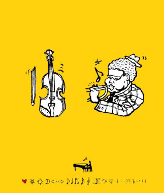 konser poster / yarım yamalak müzik illüstrasyon - vektör