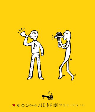 konser poster / yarım yamalak müzik illüstrasyon - vektör