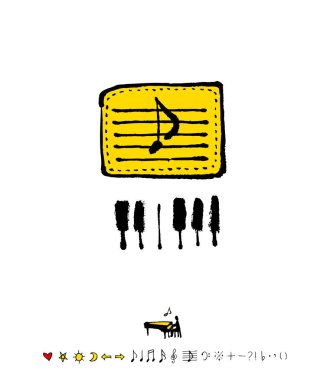 konser poster / yarım yamalak müzik illüstrasyon - vektör