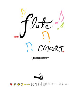 konser poster / yarım yamalak müzik illüstrasyon - vektör