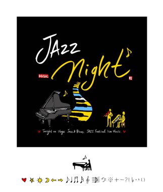 konser poster / yarım yamalak müzik illüstrasyon - vektör