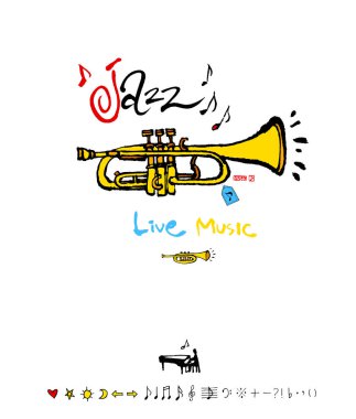 konser poster / yarım yamalak müzik illüstrasyon - vektör