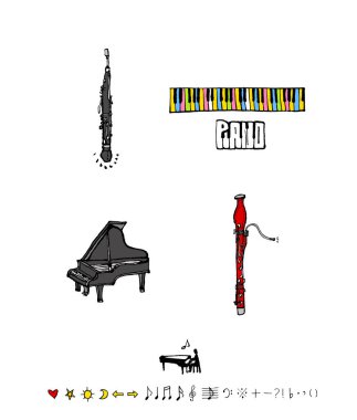 konser poster / yarım yamalak müzik illüstrasyon - vektör