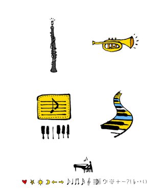 konser poster / yarım yamalak müzik illüstrasyon - vektör