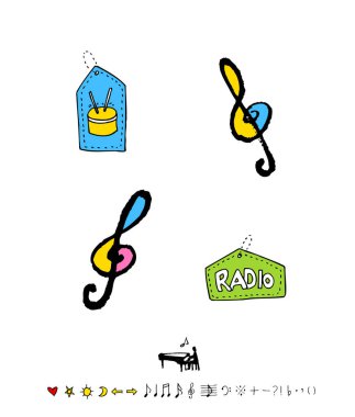 konser poster / yarım yamalak müzik illüstrasyon - vektör