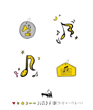 konser poster / yarım yamalak müzik illüstrasyon - vektör