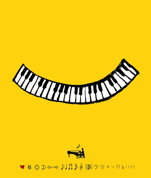 Affiche Concert Illustration Musicale Croquante Vecteur — Image vectorielle