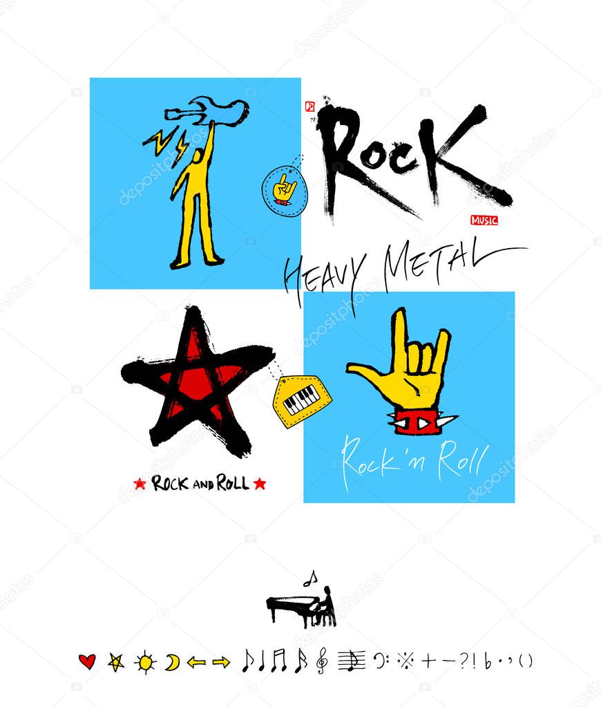 Concert poster / Sketchy music illustration - vector