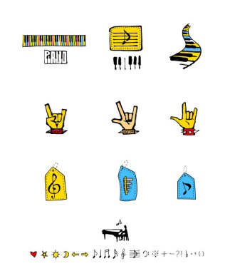 konser poster / yarım yamalak müzik illüstrasyon - vektör