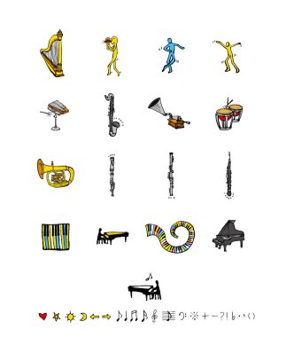 konser poster / yarım yamalak müzik illüstrasyon - vektör