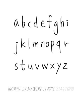 vektör yazı tipleri / el yazısı kaligrafi
