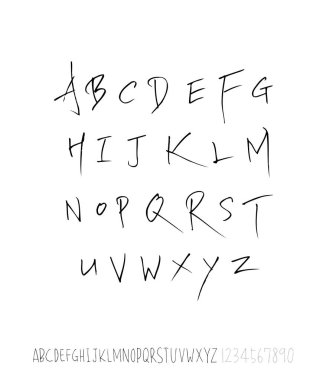 vektör yazı tipleri / el yazısı kaligrafi