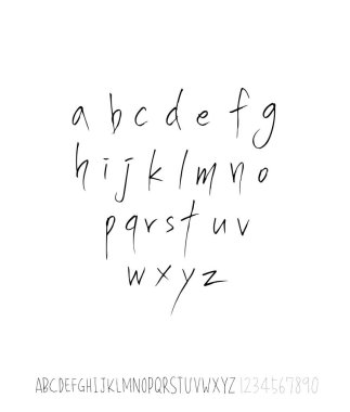 vektör yazı tipleri / el yazısı kaligrafi