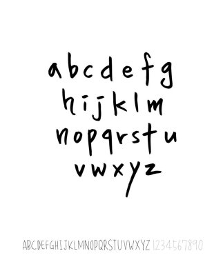vektör yazı tipleri / el yazısı kaligrafi
