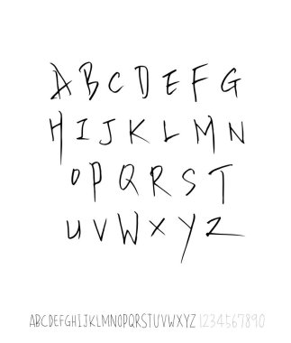vektör yazı tipleri / el yazısı kaligrafi