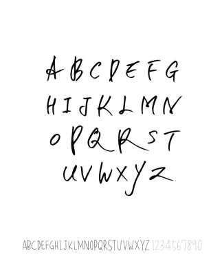 vektör yazı tipleri / el yazısı kaligrafi