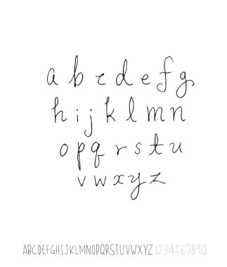 vektör yazı tipleri / el yazısı kaligrafi