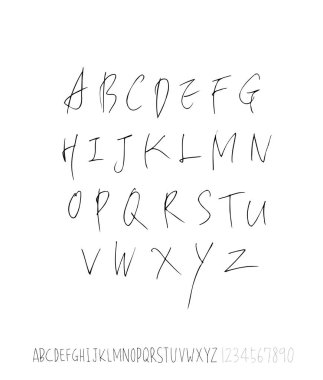 vektör yazı tipleri / el yazısı kaligrafi