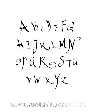 vektör yazı tipleri / el yazısı kaligrafi