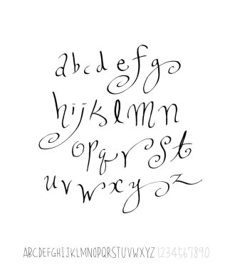 vektör yazı tipleri / el yazısı kaligrafi