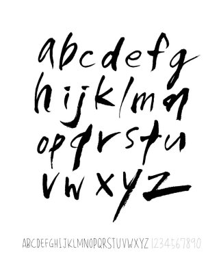 vektör yazı tipleri / el yazısı kaligrafi