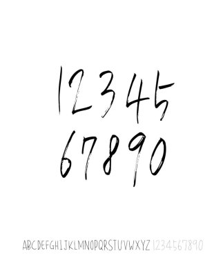 vektör yazı tipleri / el yazısı kaligrafi 