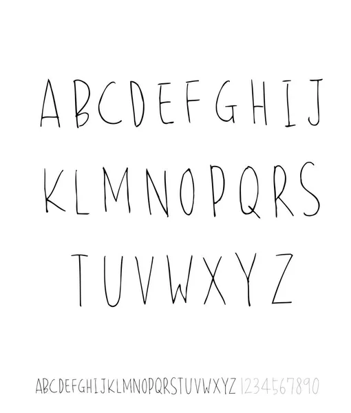 Vectorlettertypen Handgeschreven Kalligrafie — Stockvector