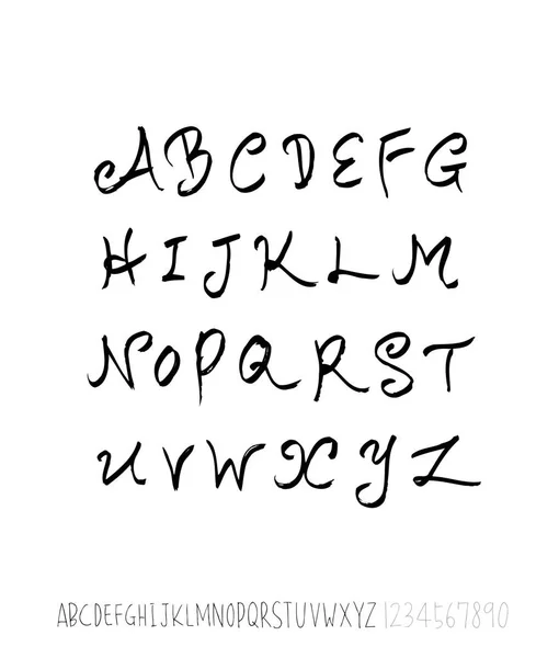 Vectorlettertypen Handgeschreven Kalligrafie — Stockvector