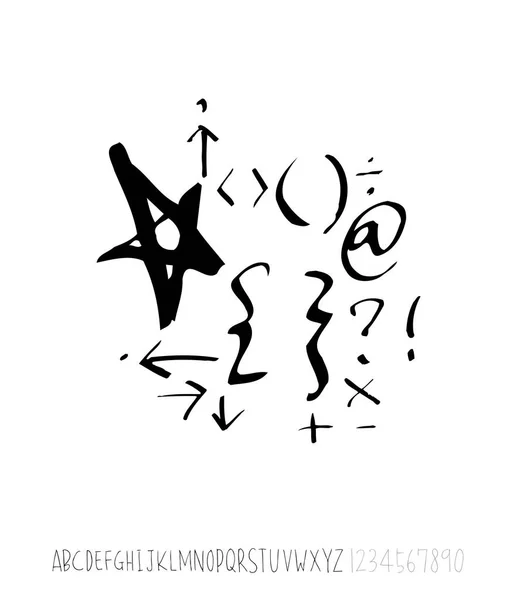 Vektorová Písma Ručně Psaná Kaligrafie — Stockový vektor