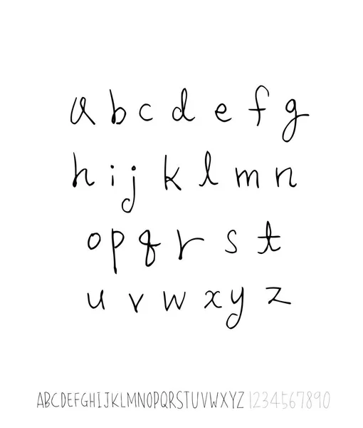 Vectorlettertypen Handgeschreven Kalligrafie — Stockvector