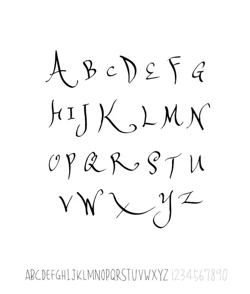 Polices Vectorielles Calligraphie Manuscrite — Image vectorielle