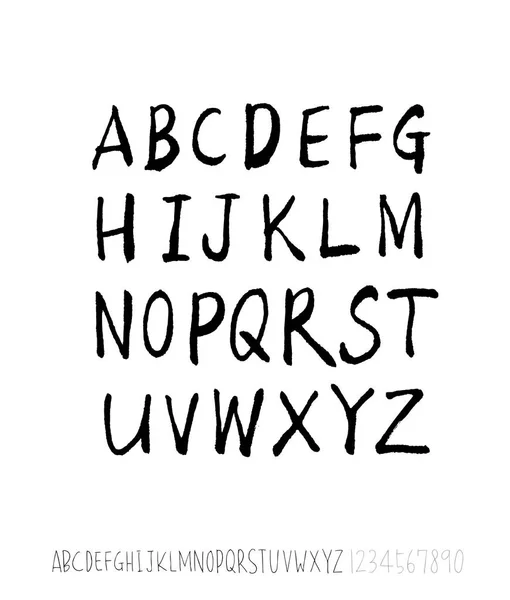 Vector Fonts Handwritten Calligraphy — Stock Vector