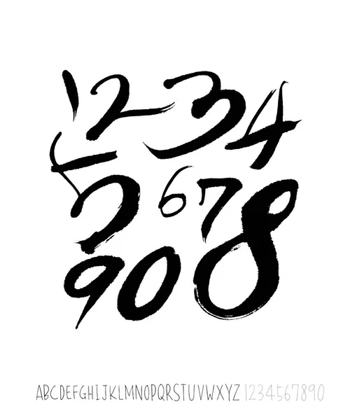 Vectorlettertypen Handgeschreven Kalligrafie — Stockvector