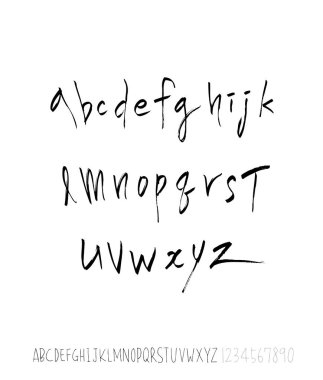 vektör yazı tipleri / el yazısı kaligrafi 