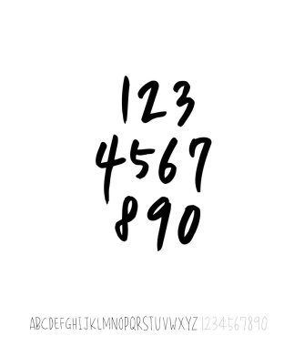 vektör yazı tipleri / el yazısı kaligrafi 