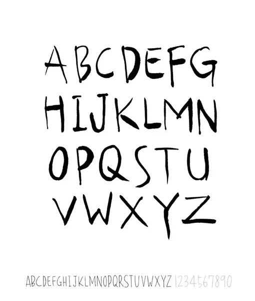 Vector Fonts Handwritten Calligraphy — Stock Vector