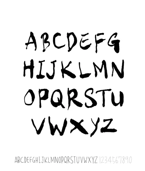 Vectorlettertypen Handgeschreven Kalligrafie — Stockvector