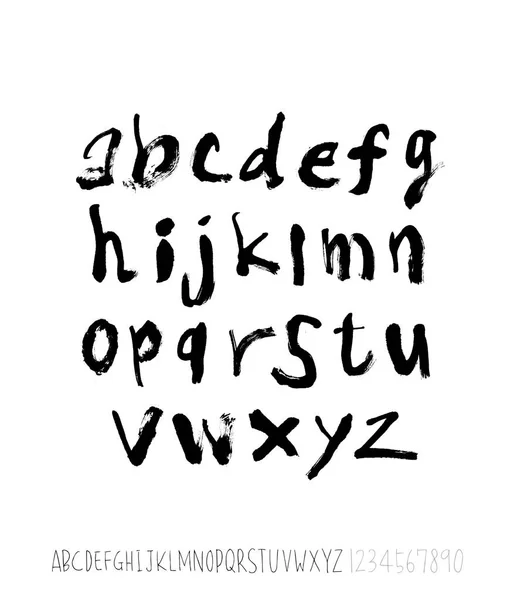 Vectorlettertypen Handgeschreven Kalligrafie — Stockvector