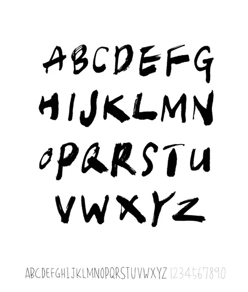 Vectorlettertypen Handgeschreven Kalligrafie — Stockvector