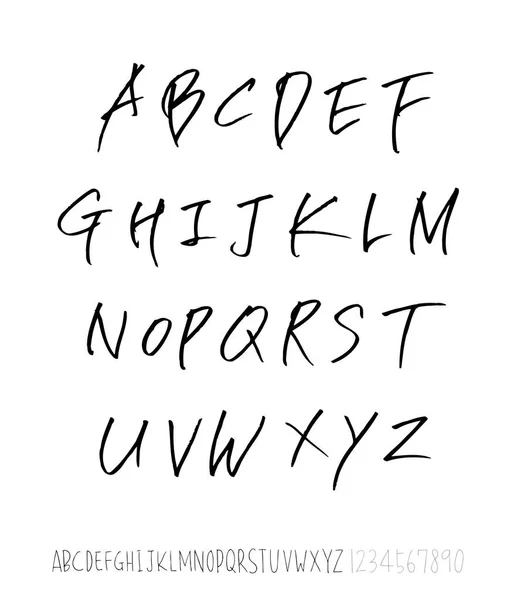 Vectorlettertypen Handgeschreven Kalligrafie — Stockvector