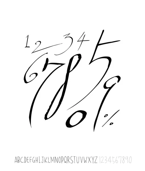 Vector Fonts Handwritten Calligraphy — Stock Vector