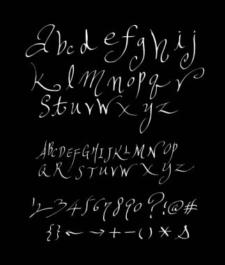 vektör yazı tipleri / el yazısı kaligrafi