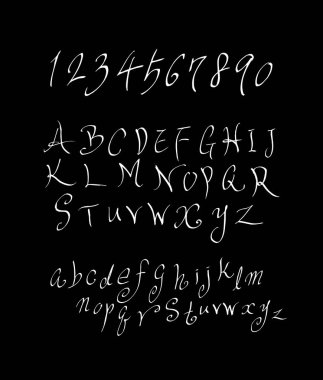 vektör yazı tipleri / el yazısı kaligrafi