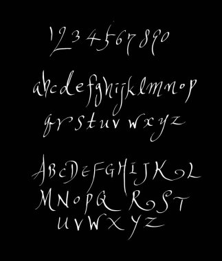 vektör yazı tipleri / el yazısı kaligrafi