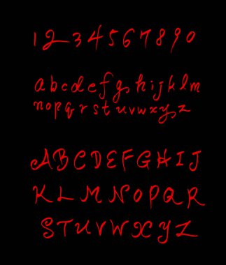 vektör yazı tipleri / el yazısı kaligrafi