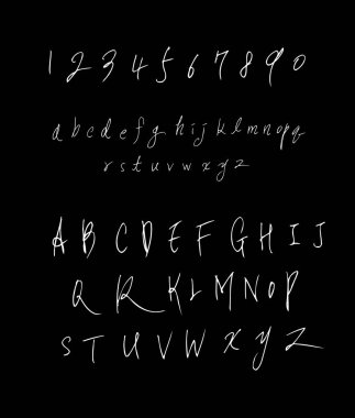 vektör yazı tipleri / el yazısı kaligrafi