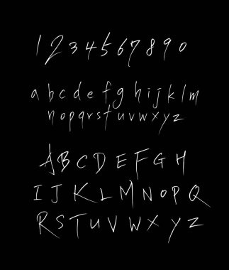 vektör yazı tipleri / el yazısı kaligrafi