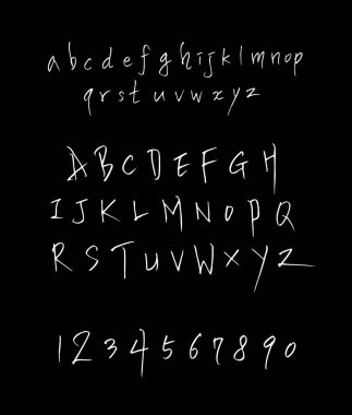vektör yazı tipleri / el yazısı kaligrafi