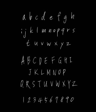 vektör yazı tipleri / el yazısı kaligrafi