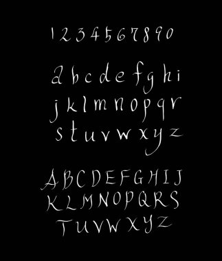 vektör yazı tipleri / el yazısı kaligrafi